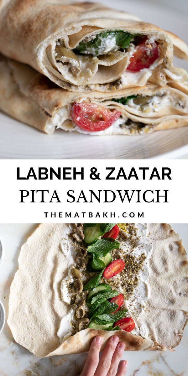 two images showing different types of pita bread