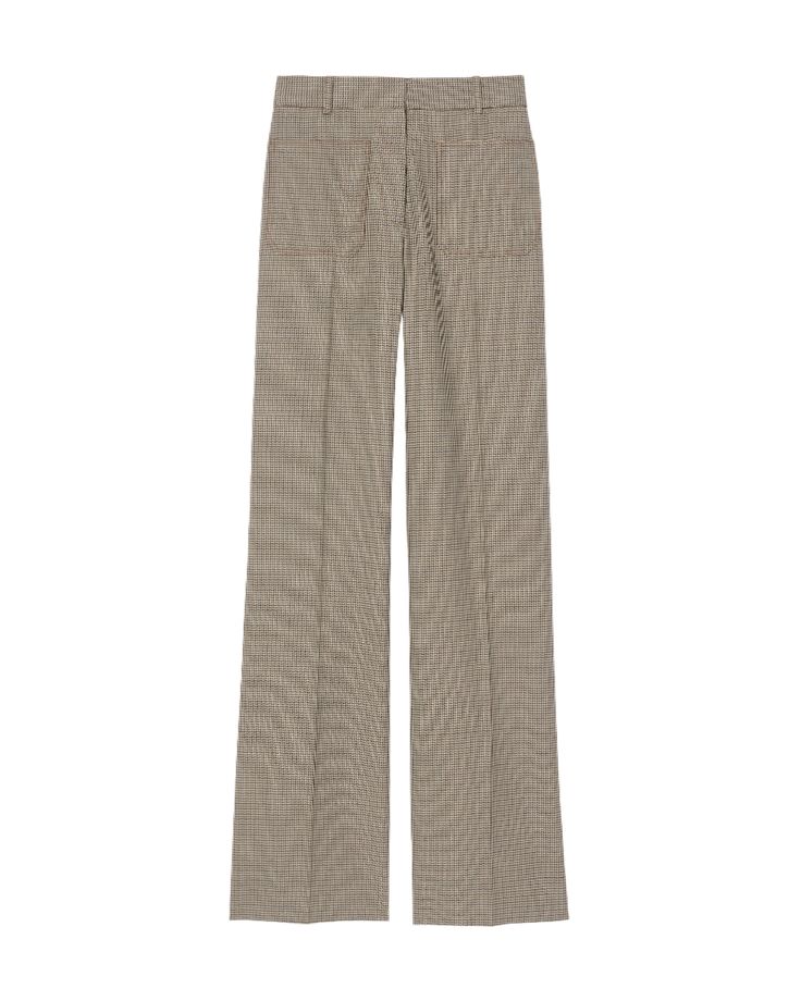 Nili Lotan's Christophe Pant is a flat front, high-rise straight leg pant in wool. Slight flare at hem. Front and back patch pockets. Zip fly. Hook-and-bar closure. Back darts. Belt loops. Product Details Designer ID: 12426W1487 Color: Brown Houndstooth Composition: 100% Virgin Wool Made in USA Matching Separates, Straight Leg Pant, Jumpsuit Jacket, Loafer Sneakers, Back Patch, Straight Leg Pants, Skirt Pants, Denim Pants, Sneaker Boots