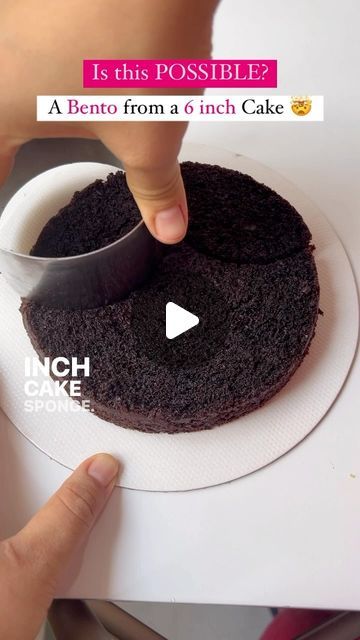 someone is cutting into a chocolate cake on a white plate with the words it's possible