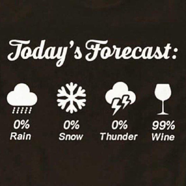 a black shirt with white writing on it that says today's forecast