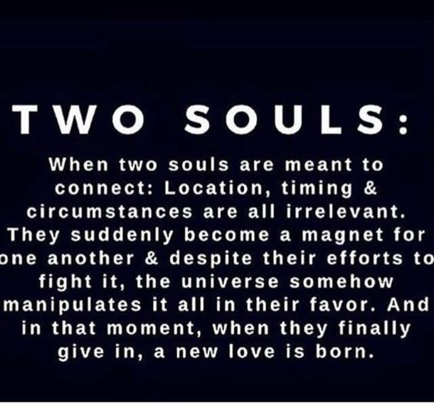 two souls are meant to connect location, time & circumstances are all irrelent