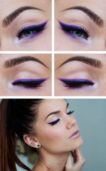 Brunette Makeup, Beginners Eye Makeup, Purple Eye Makeup, Eye Makeup Pictures, Eye Makeup Steps, Winter Makeup, Eye Makeup Art, Kiss Makeup, Fantasy Makeup