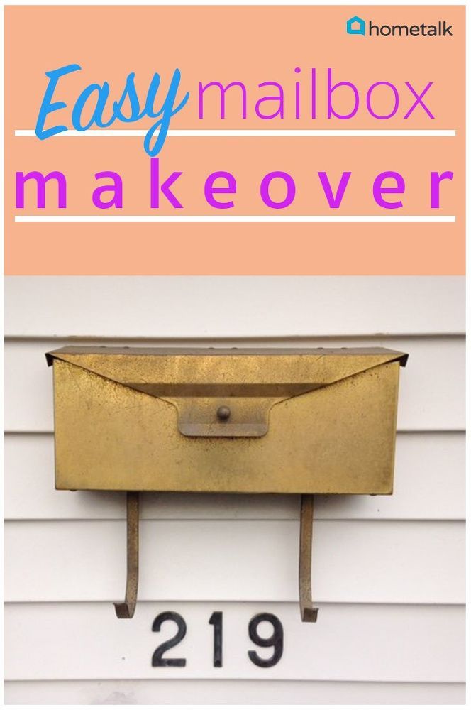 an easy mailbox makeover for the front door and side of a house with text overlay that says easy mailbox makeover