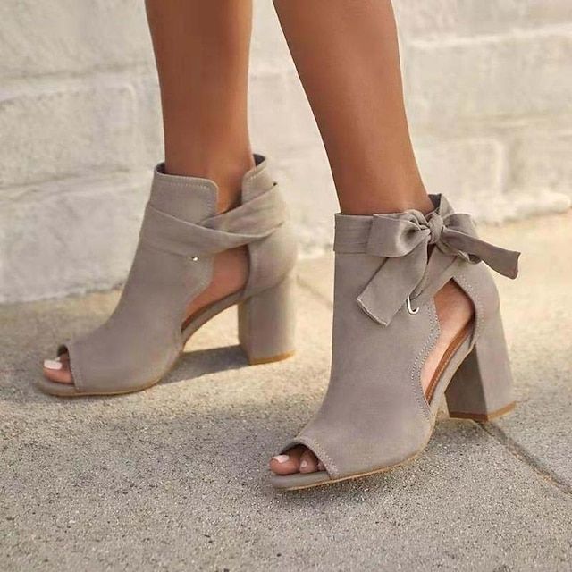 Beige Sandals Heels, Bow High Heels, Bow Women, Womens Chunky Heels, Red Sandals, Chunky Sandals, Peep Toe Shoes, Stylish Sandals, Shoes Heels Wedges