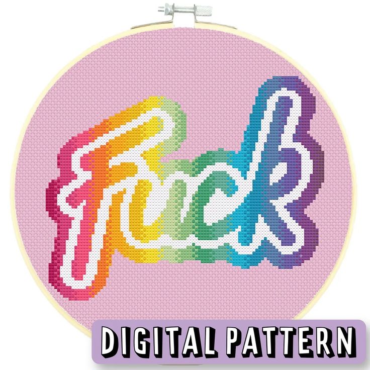 a cross stitch pattern with the word flickr on it's front and back