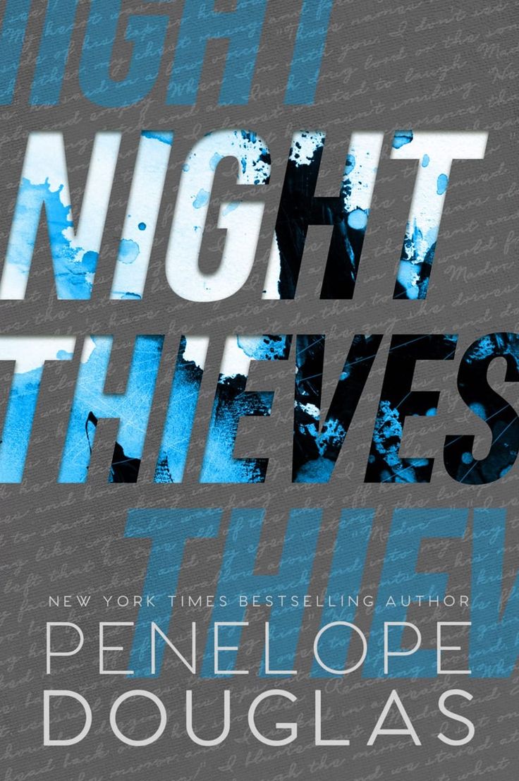 a book cover with the title night thief, written in black and blue on it