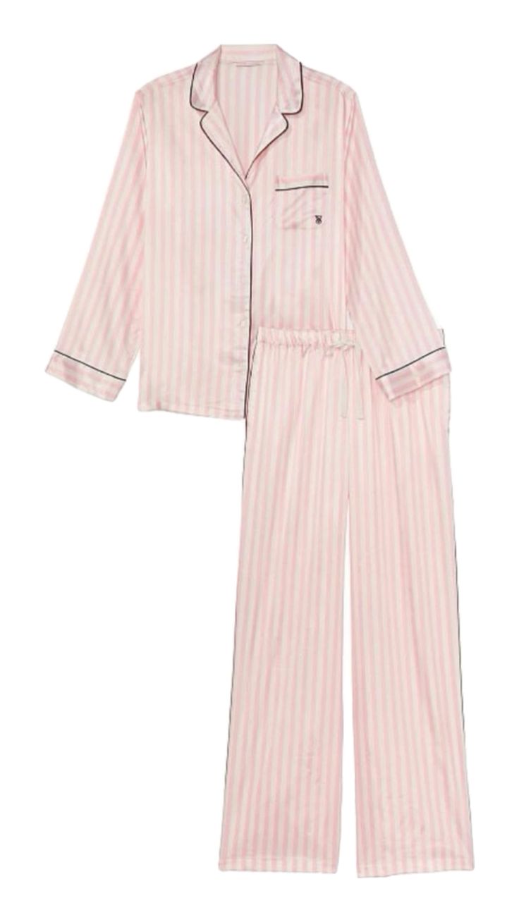 #victoriassecret #vs #pajamas #pink Vs Pajamas, Pink Pjs, Silk Pjs, Silky Pants, Lingerie Catalog, Victoria Secret Pajamas, Cute Pajama Sets, Cute Pajamas, Birthday Wishlist