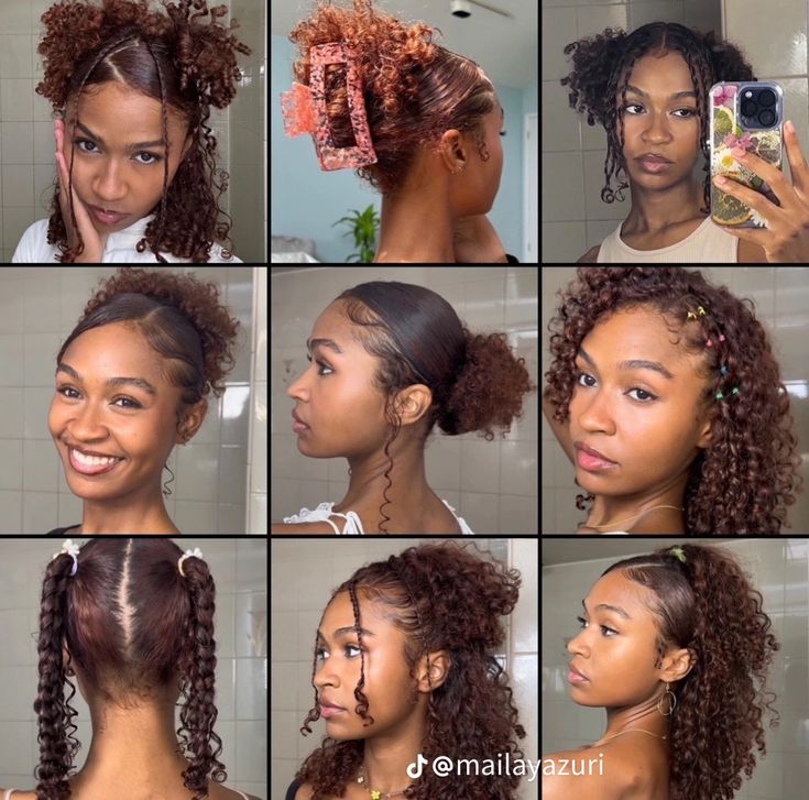 Medium Natural Hair Styles, Hype Hair, Mixed Curly Hair, Natural Conditioner, Makeup Tip, Quick Natural Hair Styles, Cute Simple Hairstyles, Curls Hairstyles, Cute Curly Hairstyles