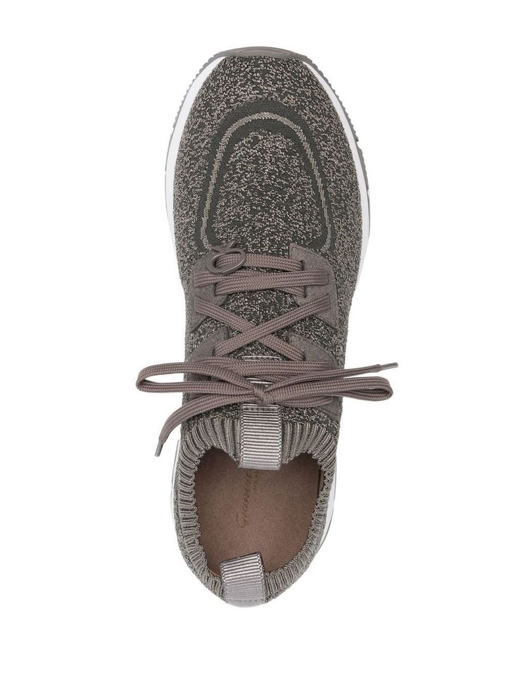 Experience the perfect blend of lightweight comfort and elevated style with these low-top sneakers. These are no ordinary shoes, handmade in Italy and featuring a stretch bouclé upper, they're designed with both fashion and function in mind. Finish off any casual ensemble with a touch of sophistication and a dash of whimsy. Handmade in Italy for a touch of luxury in every step Stretch bouclé upper offers a chic and comfortable fit Accented with tonal laces and signature Ribbon detail for a styli Rubber Sneakers, Shoes Handmade, Sneakers For Men, Grey Sneakers, Leather Cap, Sneakers Grey, Low Top Sneakers, Scarf Jewelry, Beach Tote Bags