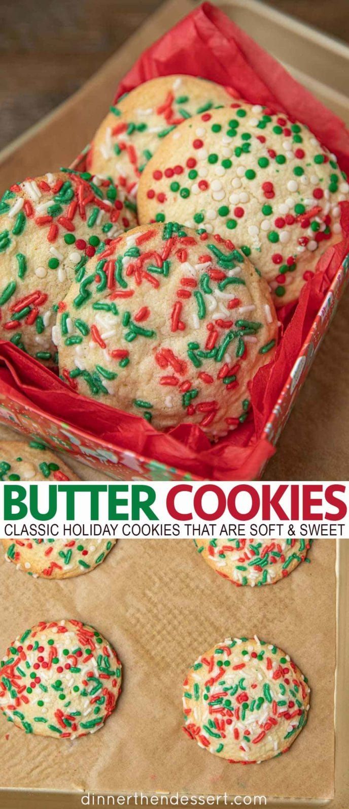 butter cookies with sprinkles in a box