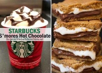 starbucks's mores hot chocolate is on the table