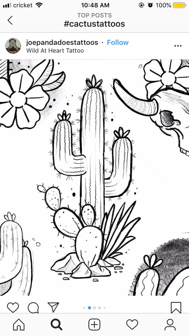 an image of a cactus with flowers on the back and words that read, i love you