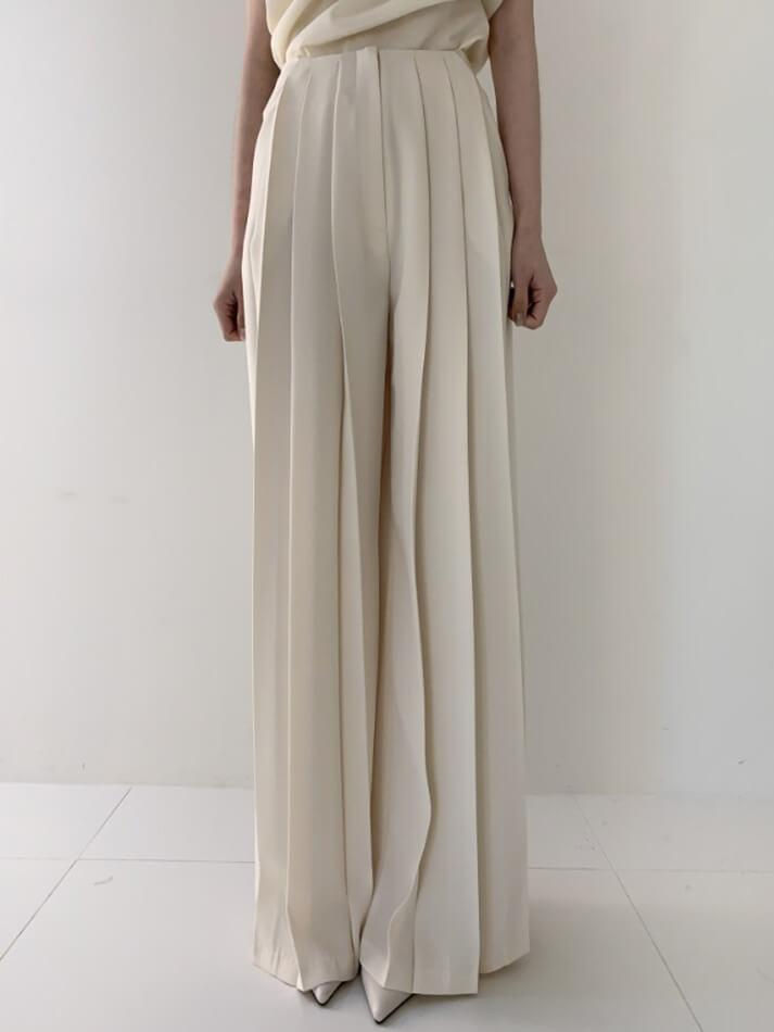 Pleated High Waist Wide Leg Pants - AnotherChill Super Wide Leg Pants Outfit, Wide Leg Pants Beige, Hip Hop Fashion 90s, Y2k Aesthetic Fashion, 90s Hip Hop Fashion, Oversized Sweater Cardigan, High Waist Wide Leg Pants, Horizontal Lines, Backless Mini Dress