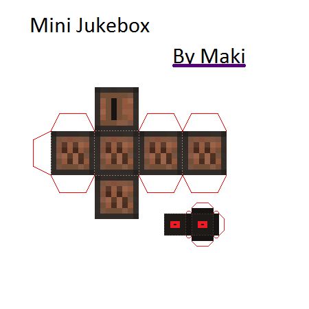 the instructions for how to make a mini jukebox by maki from minecraft