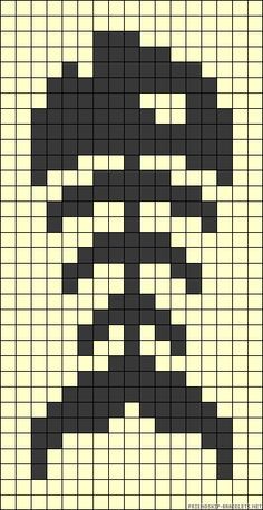 a cross stitch pattern in black and white