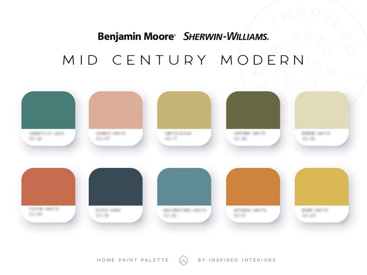 the mid century modern color scheme