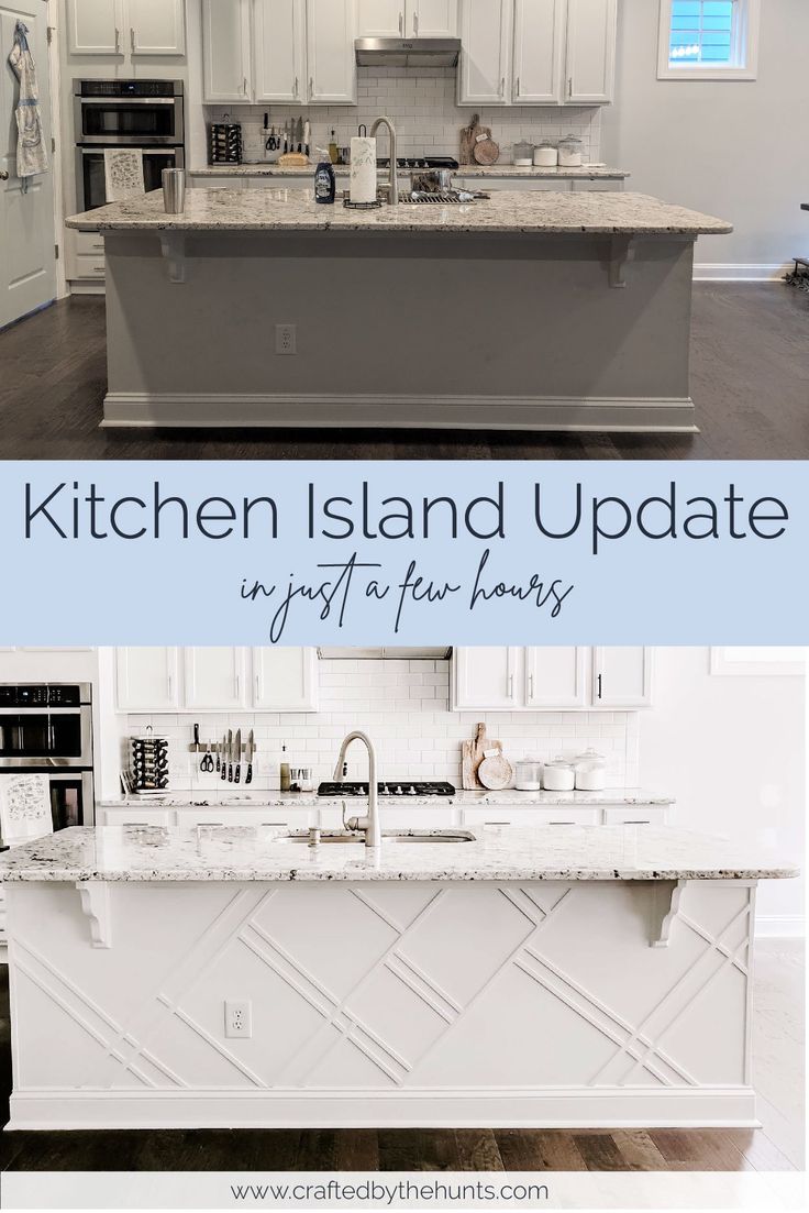 the kitchen island update in just four hours