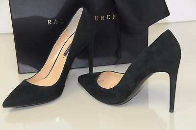 NEW RALPH LAUREN Purple Label Cemira Black Leather Bow Pumps Shoes Heels 40 41 | eBay Bow Pumps, Purple Label, Leather Bow, Ralph Lauren Purple Label, Ralph Lauren Collection, Pumps Shoes, Shoes Heels Pumps, Leather Bows, Green Suede