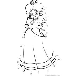 the princess dot to dot printable coloring page for adults and children, with an image of