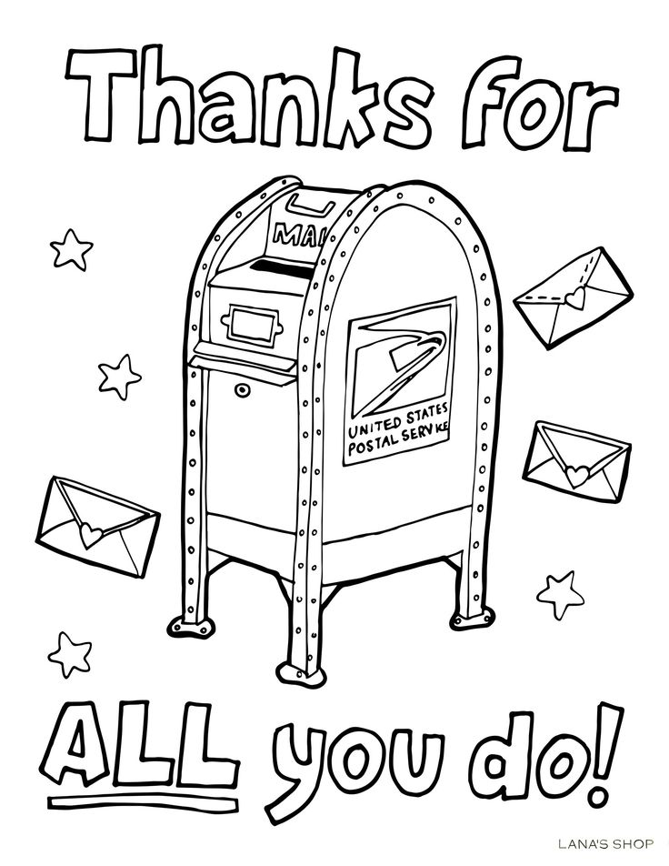 a mailbox with the words thanks for all you do