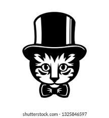 a cat wearing a top hat and bow tie