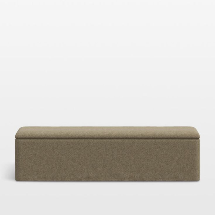 an upholstered bench with no legs