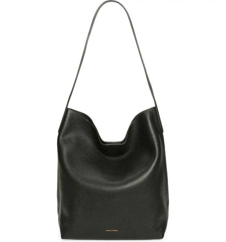 Mansur Gavriel Everyday Cabas Leather Hobo Bag | Nordstrom Modern Soft Leather Hobo Bag For Errands, Versatile Everyday Bag With Pebbled Texture, Black Pebbled Leather Hobo Bag For Everyday, Chic Pebbled Leather Bucket Bag With Soft Leather, Everyday Black Pebbled Leather Hobo Bag, Chic Pebbled Leather Bucket Bag, Chic Soft Pebbled Leather Bucket Bag, Versatile Textured Leather Hobo Bag For Errands, Chic Pebbled Leather Bucket Bag For Everyday