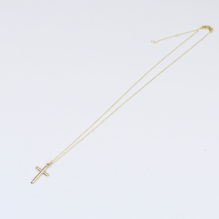 "14K Gold Cross Necklace - 14K Gold Adjustable Necklace This necklace is adjustable to 16\", 17\" or 18\" lengths. ★ The necklace is 14K solid gold. ★ 14K gold cross pendant is about 25mm x 12mm. Please read our policies before you place your order. https://www.etsy.com/shop/SashJewelry/policy?ref=shopinfo_policies_leftnav To see other Mother daughter necklace set click here: https://www.etsy.com/shop/SashJewelry?section_id=12441134&ref=shopsection_leftnav_1 To see other bracelets click here 14k Gold Cross Necklace With Adjustable Chain, Yellow Gold Cross Necklace With Adjustable Chain, 14k Yellow Gold Cross Necklace With Adjustable Chain, Yellow Gold 14k Gold Cross Necklace With Adjustable Chain, Yellow Gold Crucifix Necklace With Adjustable Chain, Yellow Gold Crucifix Necklace With Clavicle Chain, Tarnish Resistant 14k Yellow Gold Cross Necklace, Mother Daughter Necklaces Set, Other Mother