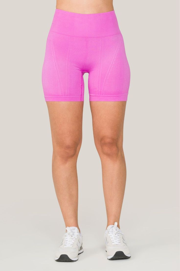 A winner for your next workout. Offering a complete range of motion and reliable seamless support, these flattering bright pink seamless shorts for women will inspire you to go far. This style of bright pink seamless workout shorts runs small. Please consider sizing up. Seamless Shorts, Shorts For Women, Range Of Motion, Running Women, Long Sleeve Sweatshirts, Workout Shorts, Bright Pink, Short Pants, Outerwear Jackets