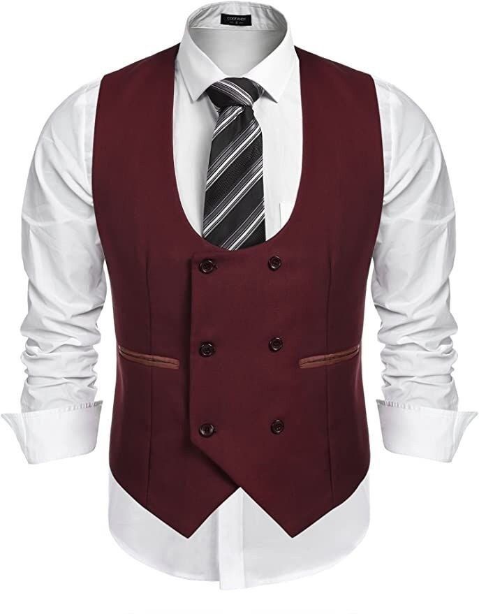 Business Suit Vest, Vest Outfits Men, Vest Plus Size, Business Vest, Mens Vest Fashion, Double Breasted Vest, Men's Business Suits, Formal Vest, Slim Fit Suit Men