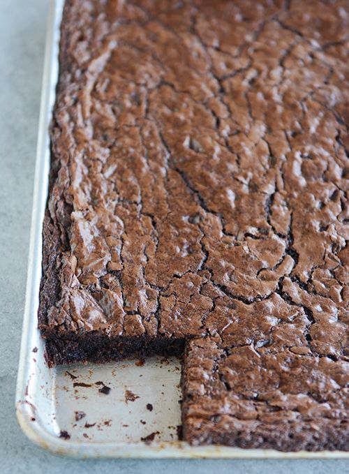 a chocolate cake sitting on top of a pan