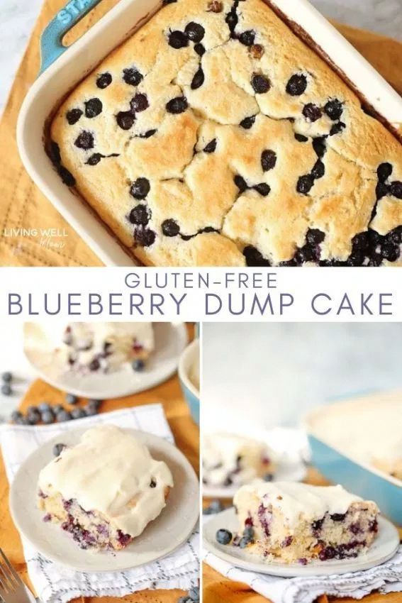 blueberry dump cake with cream cheese frosting