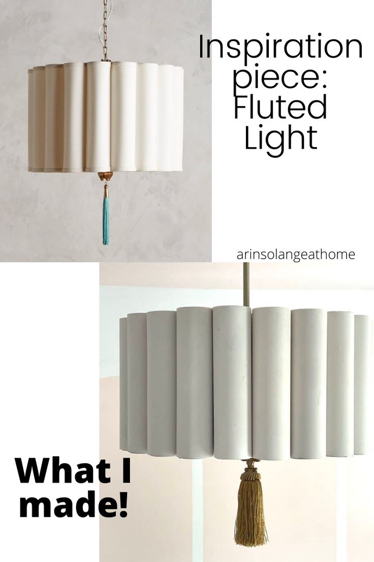 the instructions for how to make a modern chandelier with pleated lampshades