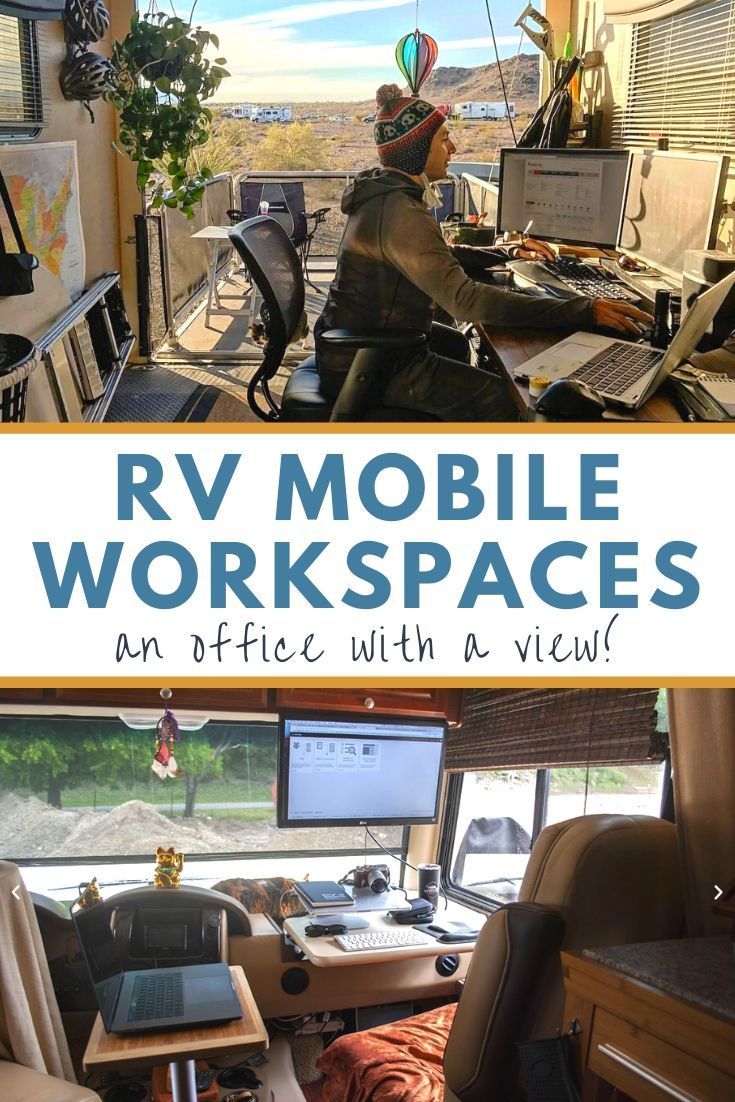 rv mobile workspaces are an office with a view and the words rv mobile workspaces