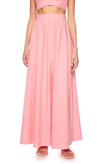 This summery maxi skirt is crafted from crisp poplin and fitted with handy side pockets. 42" length (size Small) Hidden side-zip closure Unlined 100% cotton Machine wash, tumble dry Made in the USA of imported fabric Monaco, Side Zip, Maxi Skirt, Womens Bottoms, Nordstrom, Size Medium, Skirt, Pink, Fabric