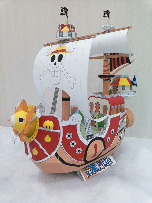 a paper model of a pirate ship