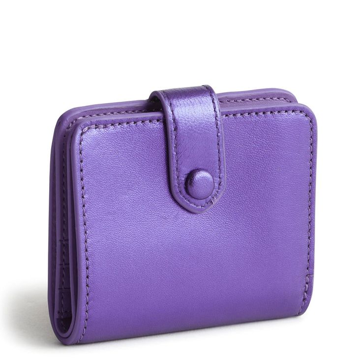 Meet our Small Tab Wallet, the perfect blend of style, functionality and organization offered in a compact silhouette. Crafted from high-quality materials, this wallet offers ample room for your cards, cash, coins and more, keeping everything neatly organized and easily accessible. Whether you're running errands, heading to work or traveling, our wallet offers the perfect combination of functionality, durability and style to meet your everyday carry needs. Vera Bradley Small Tab Wallet in Purple Purple Wallet, Fleece Patterns, Purple Metallic, Backpack Lunch Bag, Duffel Bag Backpack, Your Cards, Belt Purse, Stocking Stuffer Gifts, Toiletry Bag Travel