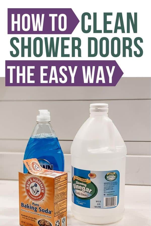 how to clean shower doors the easy way with vinegar, baking soda and baking soda