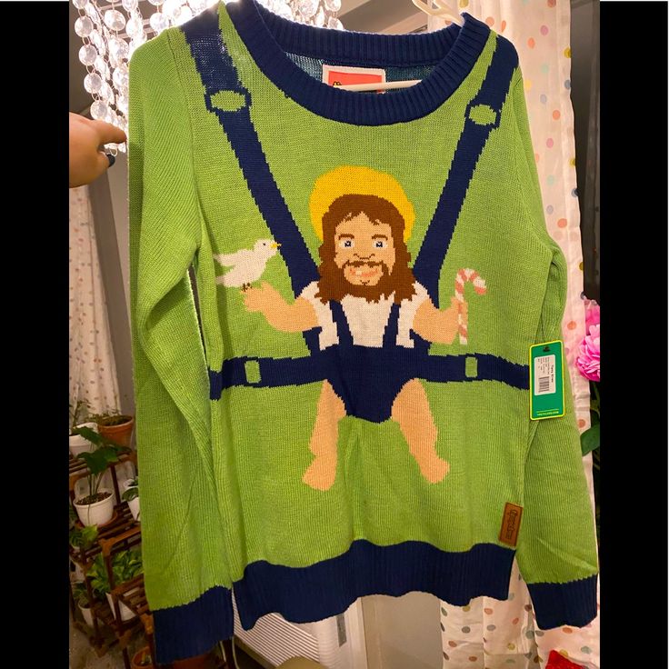 Sweet Baby Jesus Ugly Christmas Sweater If Jesus Is The Son Of God, Guess Who That Makes You? Fun To Show Off To Co-Workers And Friends. Well Made, Warm And Comfortable Sweater. Size:S 100% Acrylic. Care: Machine Wash Cold, Only Non-Chlorine Bleach When Needed, Hang Dry, Cool Iron On Reverse Side Or Dry Clean Funny Christmas Sweaters Couples, Baby Ugly Christmas Sweater, Ugliest Christmas Sweater, Tacky Sweater, Funny Christmas Sweater, Diy Ugly Christmas Sweater, Elf Sweater, Tacky Christmas Sweater, Sweater Ideas