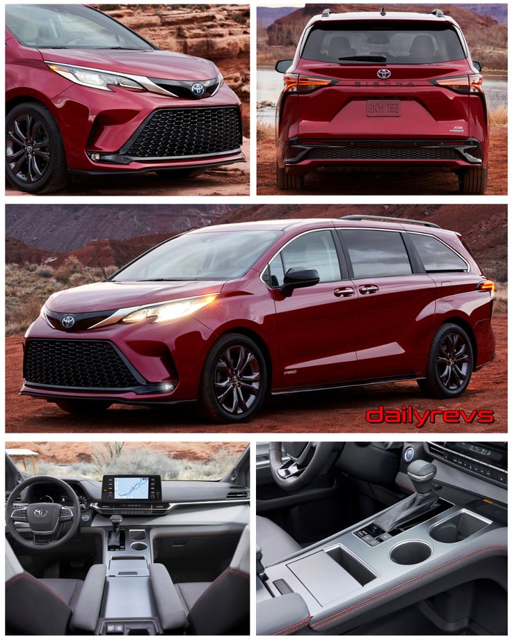 four different views of the toyota sienna