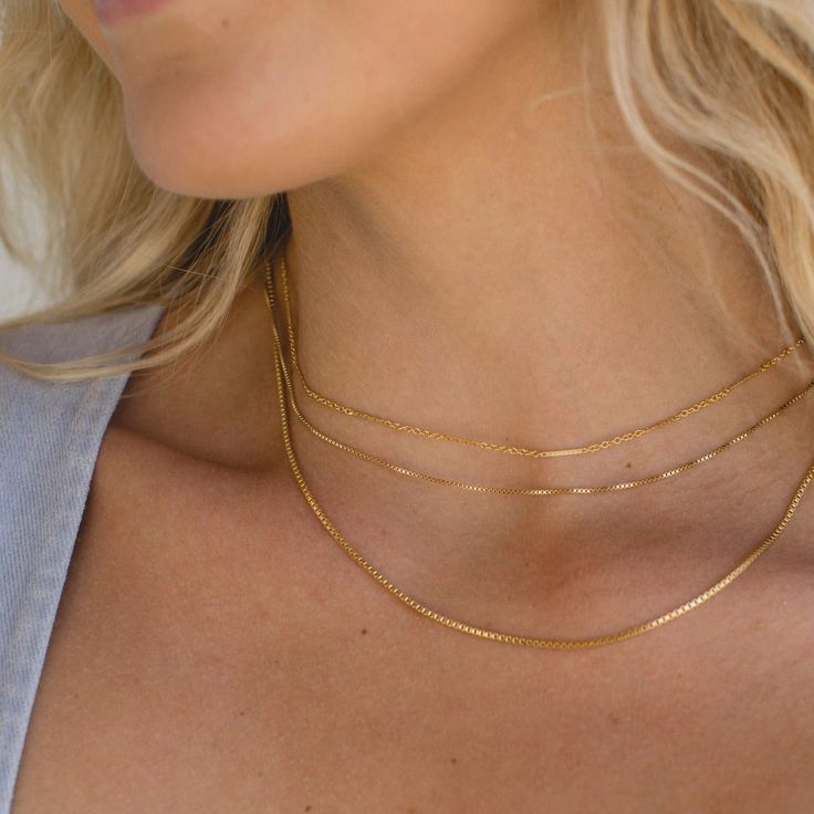 Meet Amber, a strong staple piece that will withstand the test of time with its thick interwoven links. The perfect staple piece you can reach for time and time again, designed to be paired with your other favorite chains. Length: 18-20” (includes a 2 inch extender). Crafted with 14K Gold Filled Chain. Handmade with love from San Clemente, CA. Chokers Necklace, San Clemente, Pretty Necklaces, The Test, Gold Filled Chain, Staple Pieces, Box Chain, Gold Filled, Choker Necklace