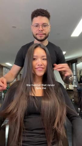 Straight To Layered Hair, Blended Long Layers Straight, Layering For Straight Hair, Haircuts For Super Long Straight Hair, Very Long Hair With Layers Straight, Straight Vs Layered Hair, Layers Haircut For Straight Hair, Lots Of Layers Straight Hair, Front Layers On Long Hair