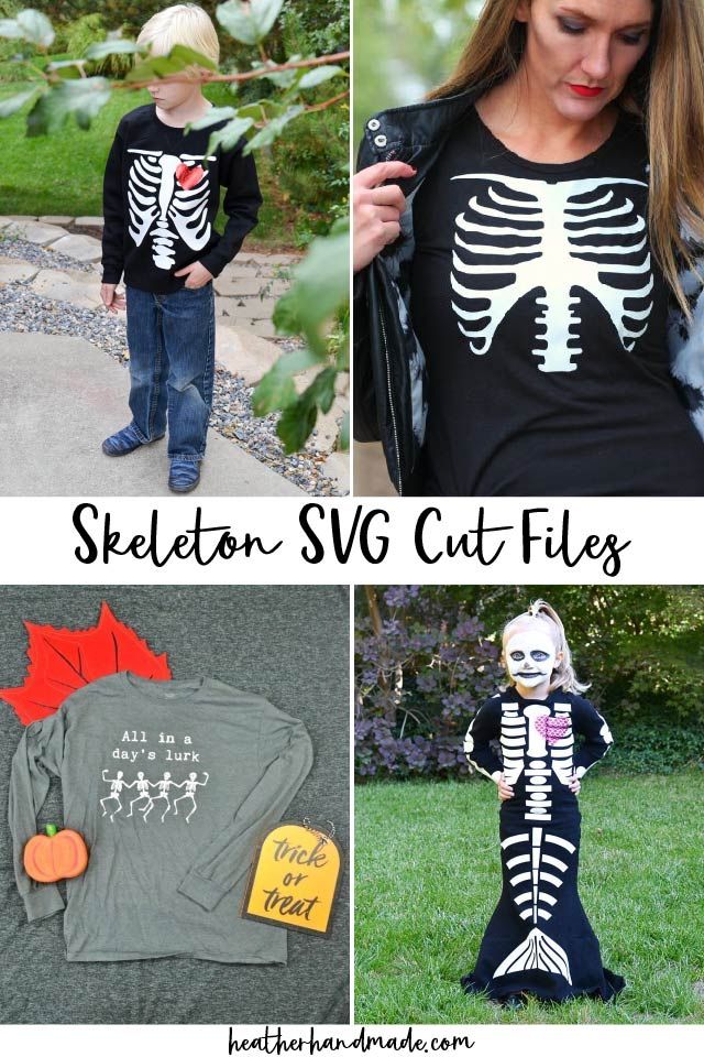 the skeleton svg cut files are so cute and easy to sew, perfect for halloween