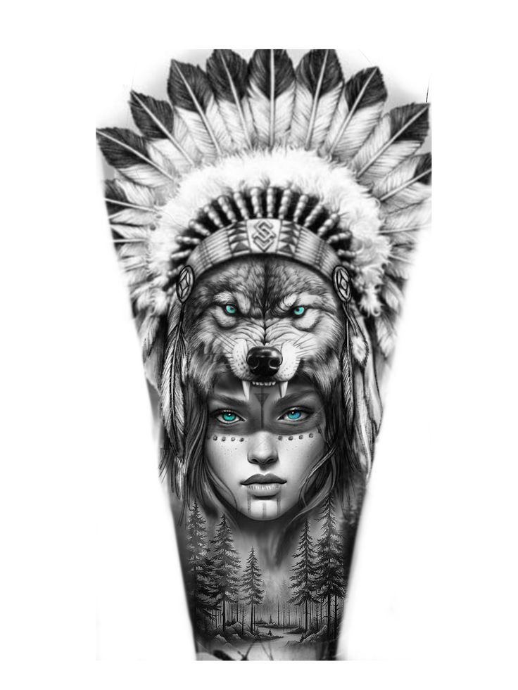 Native American Leg Sleeve, Native Indian Tattoos, Calf Tattoo Ideas, Native American Tattoo Designs, Tato Maori, 30 Tattoo, Persian Tattoo, American Indian Tattoos, Full Leg Tattoos