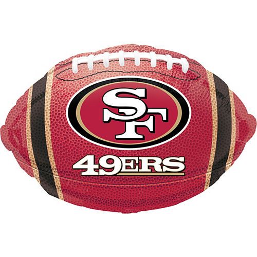 a football with the san franciscos logo on it