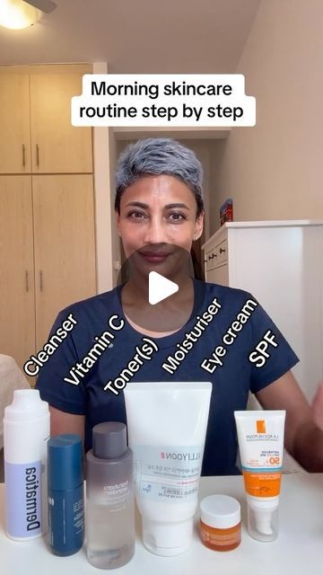 Emily | 50+ Skincare on Instagram: "Morning skincare step by step.   #skincarestepbystep #skincareroutine #skincare #skincaretips #over50skincare #mautureskincare" Skin Care Step By Step, Morning Skin Care Routine Steps, Skincare Step By Step, Skincare Step, Morning Skincare, Morning Skin Care Routine, Skin Care Steps, Skin Care Routine Steps, The Ordinary