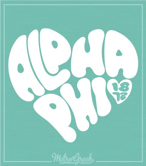 the words aloha phi are written in white on a green background with a square frame