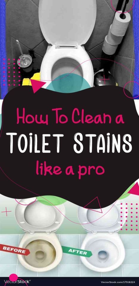 a toilet with the words how to clean a toilet stains like a pro on it