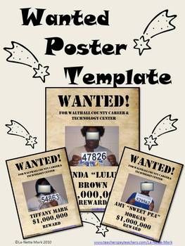 the wanted poster is displayed in three different styles