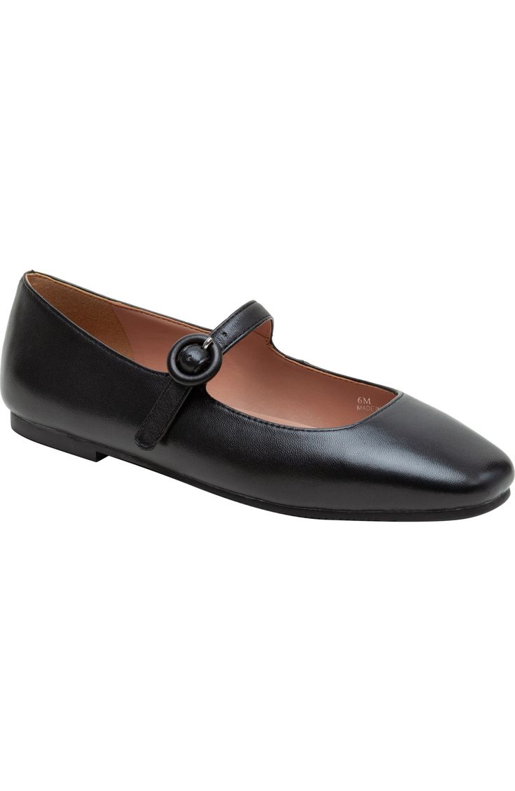 Linea Paolo Marley Mary Jane Flat (Women) | Nordstrom Classic Closed Toe Mary Janes With Leather Footbed, Classic Mary Janes With Removable Insole And Almond Toe, Classic Mary Janes With Almond Toe And Removable Insole, Classic Flats With Heel Strap Medium Width, Leather Mary Janes With Low Heel, Formal Mary Janes With Rubber Sole And Flat Heel, Leather Mary Janes With Penny Strap And Round Toe, Classic Flat Mary Janes With Rubber Sole, Flat Mary Janes For Work